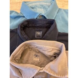 FEDELI Mens 3 Pack Polo Shirts Made in Italy Short Sleeve Casual Comfort Size 50